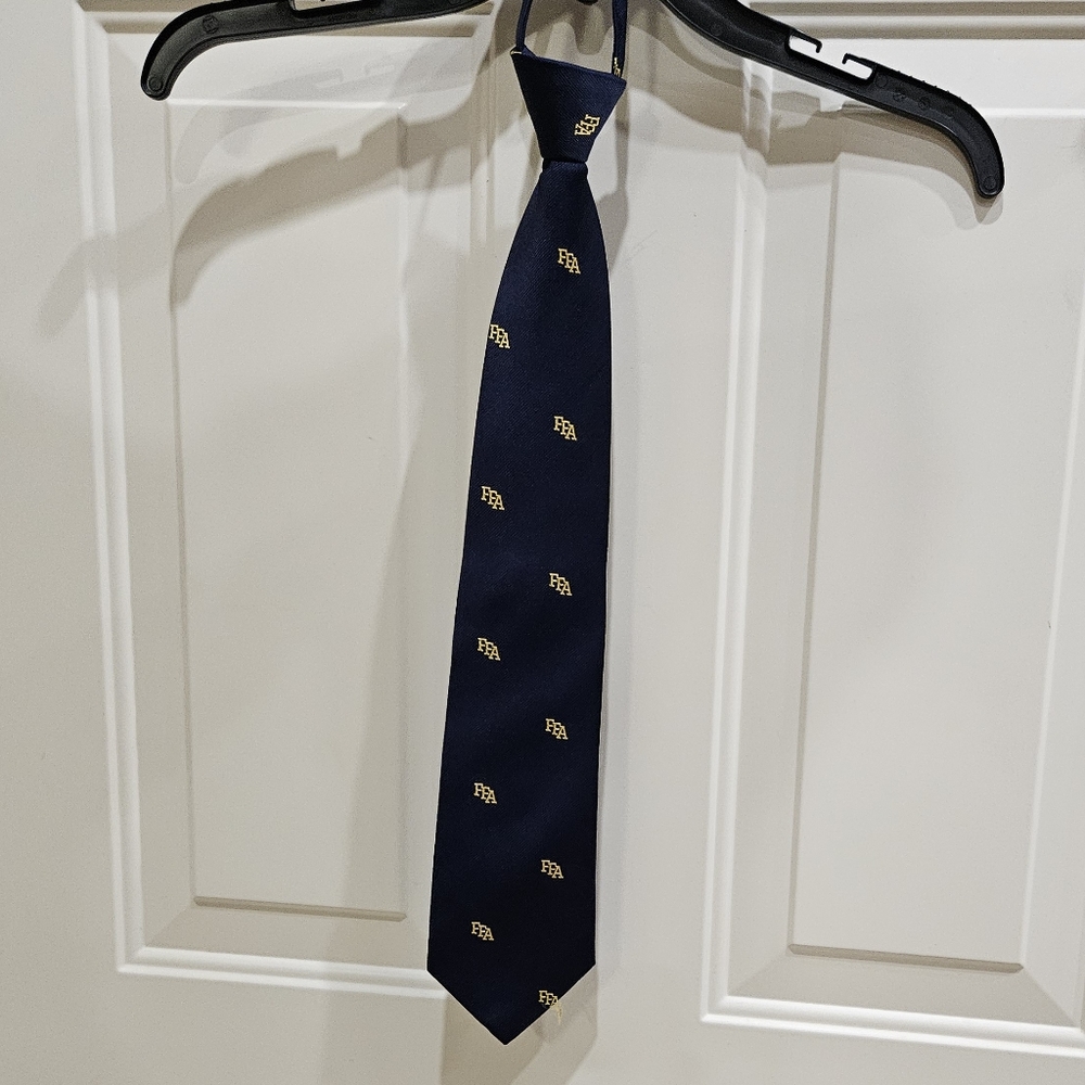 Blue and yellow FFA tie